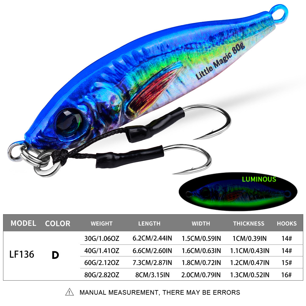 #68 Slow Pitch Jigs 30g 40g 60g 80g