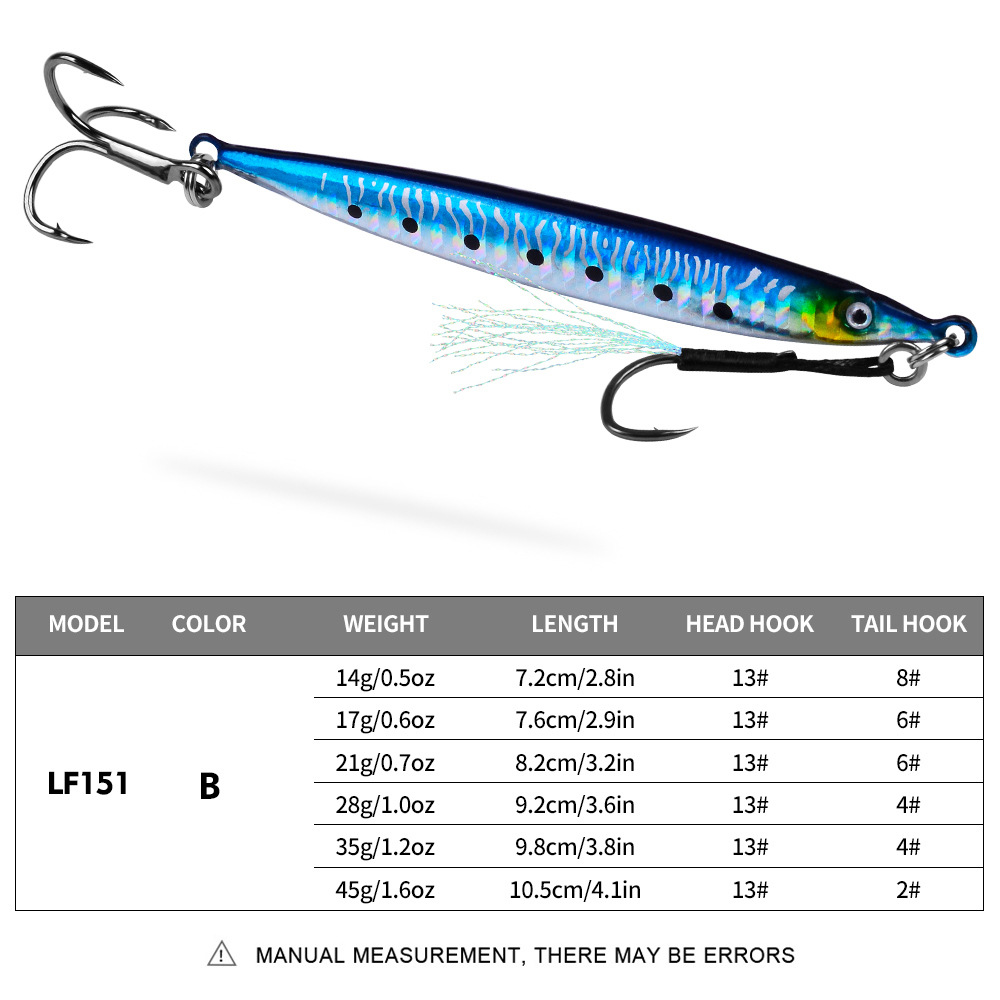 #71 Slow Pitch Jigs 14g 17g 21g 28g 35g 45g