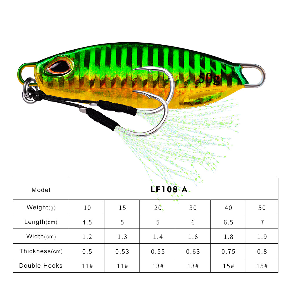 #59 Slow Pitch Jigs 10g 15g 20g 30g 40g 50g