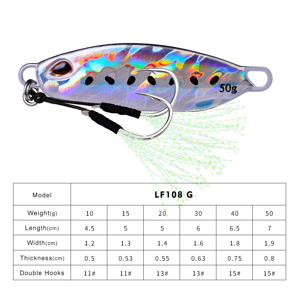 #59 Slow Pitch Jigs 10g 15g 20g 30g 40g 50g
