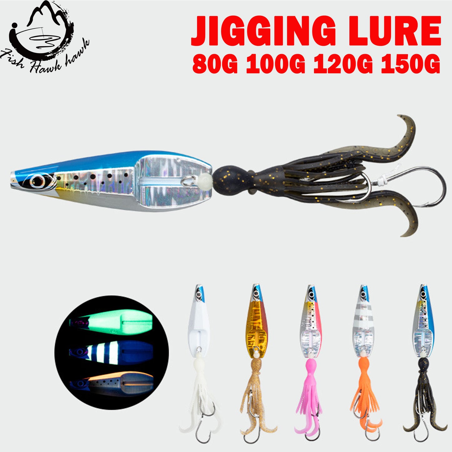 #114 Slow/Speed Pitch Jigs 80g 100g 120g 150g
