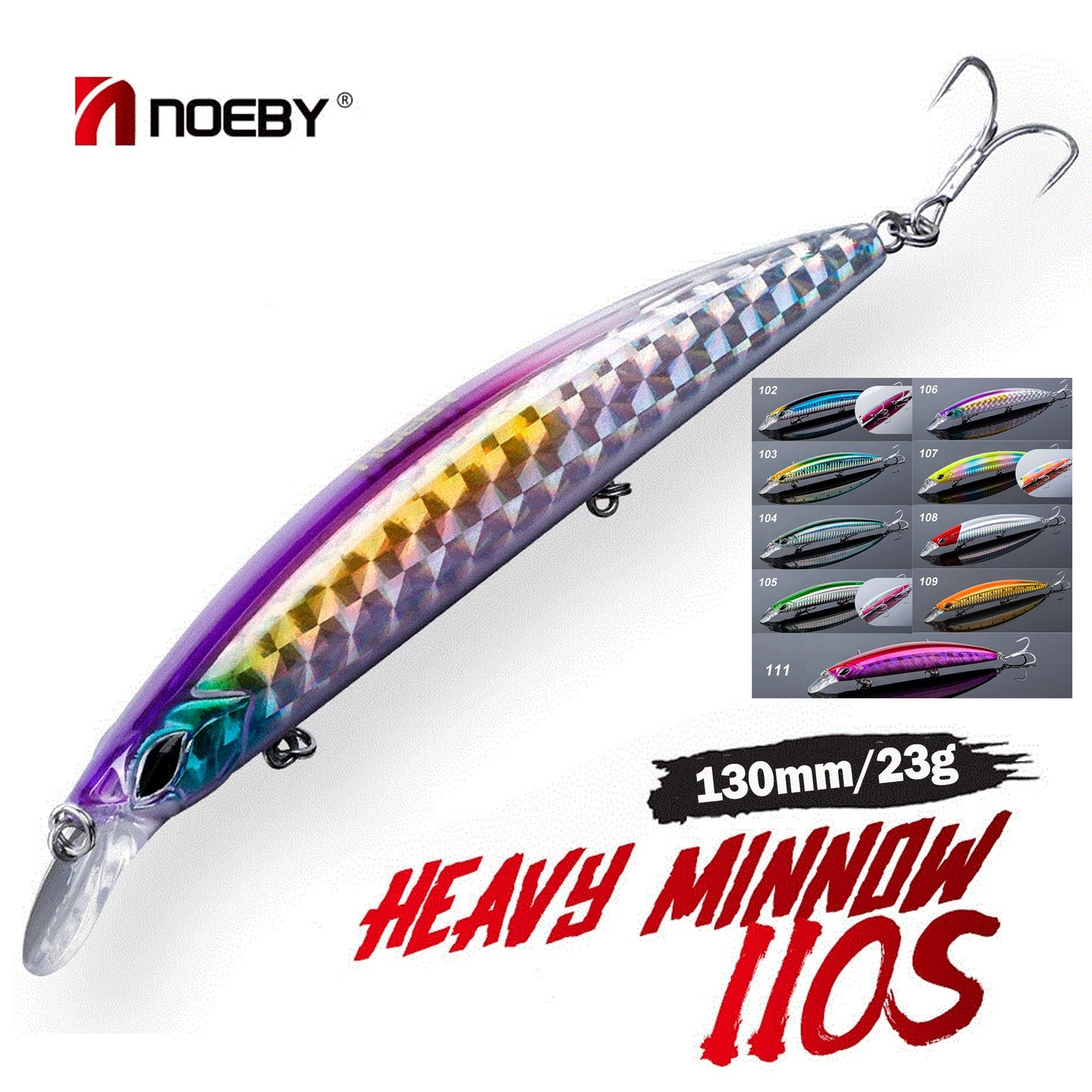 NOEBY Saltwater Pencil Bait/Stickbait/Minnow/Topwater/Popper Lure 130mm/23g