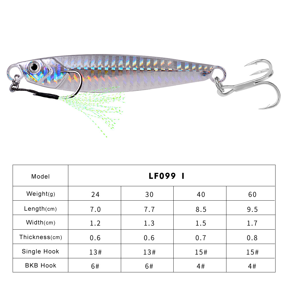 #75 Slow Pitch Jigs 24g 30g 40g 60g