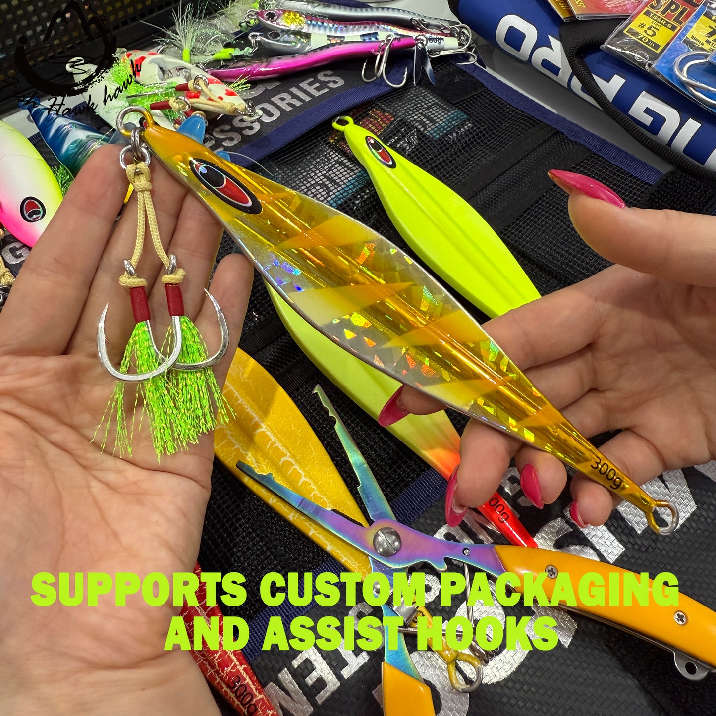 New 160g 200g 300g 400g Butterfly Style Vertical Jigging Lures Slow Pitch Jigs for for Saltwater/Freshwater