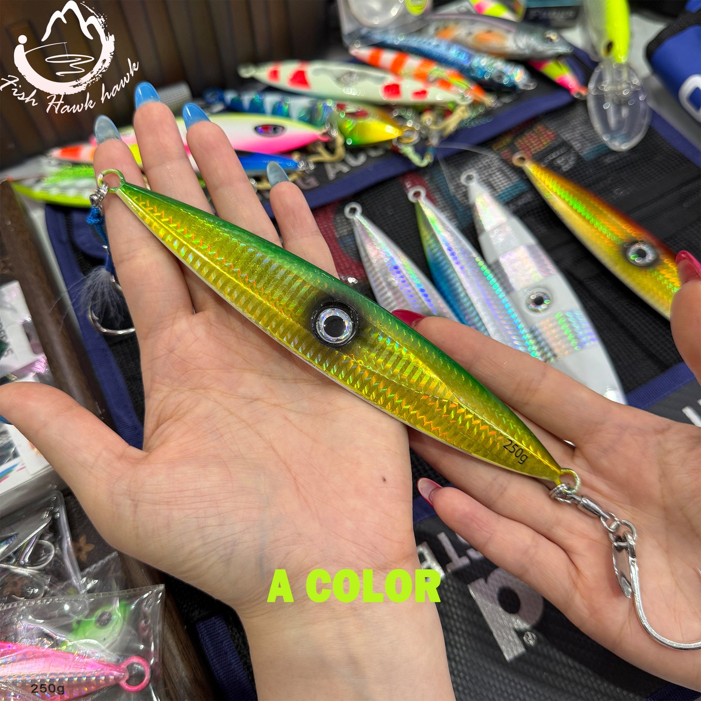 Slow Pitch Jigging Iron Plate Jig 30g 40g 60g 80g 100g 120g 150g 200g 250g 300g 400g 500g Saltwater Jigging Lure Set for Offshore Deep Sea and Vertical Fishing with UV Glow