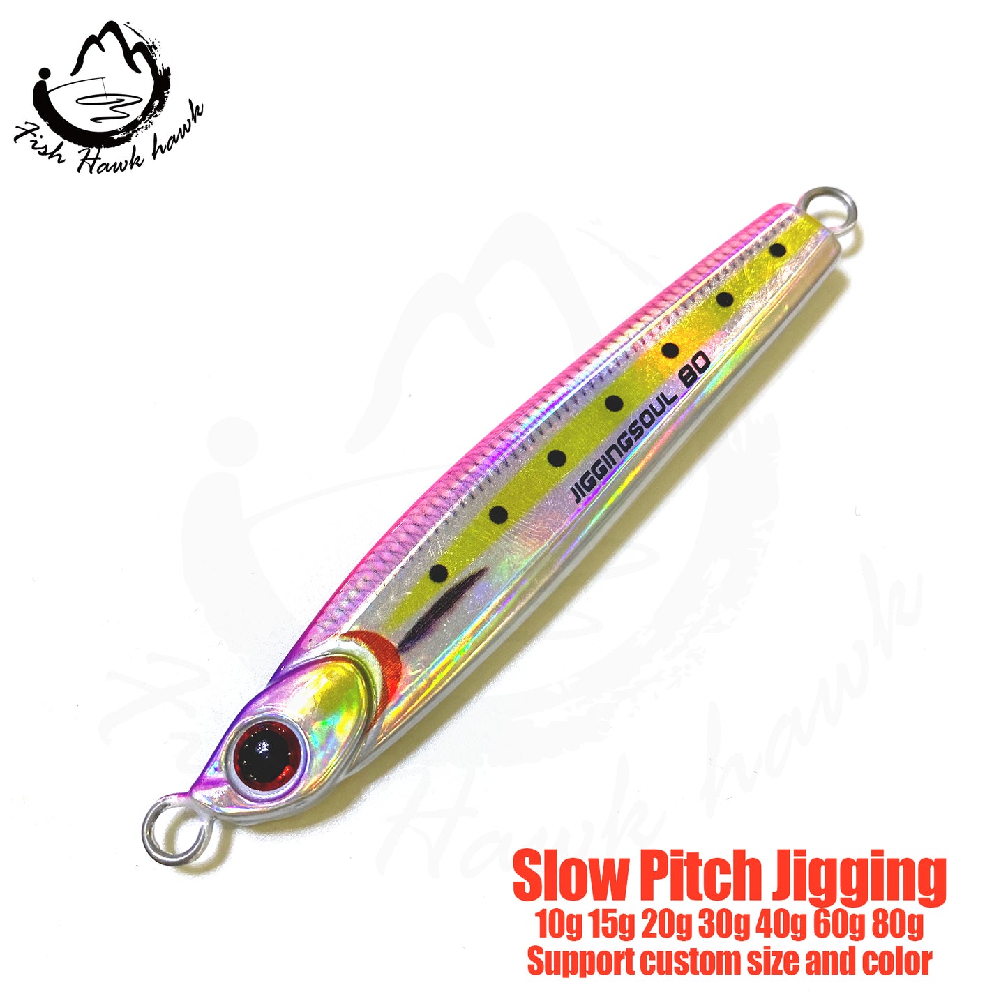 索#102 Slow/Speed Pitch Jigs Bait 10g 15g 20g 30g 40g 60g 80g