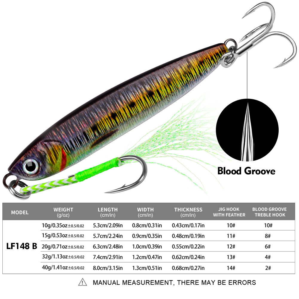 #76 Slow Pitch Jigs 10g 15g 20g 32g 40g