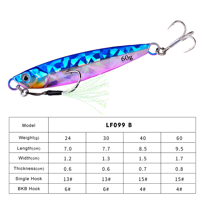 #75 Slow Pitch Jigs 24g 30g 40g 60g