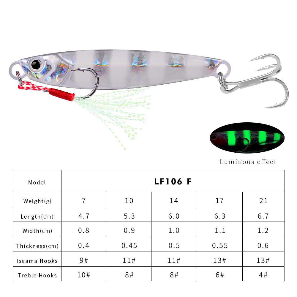 #73 Slow Pitch Jigs 7g 10g 14g 17g 21g