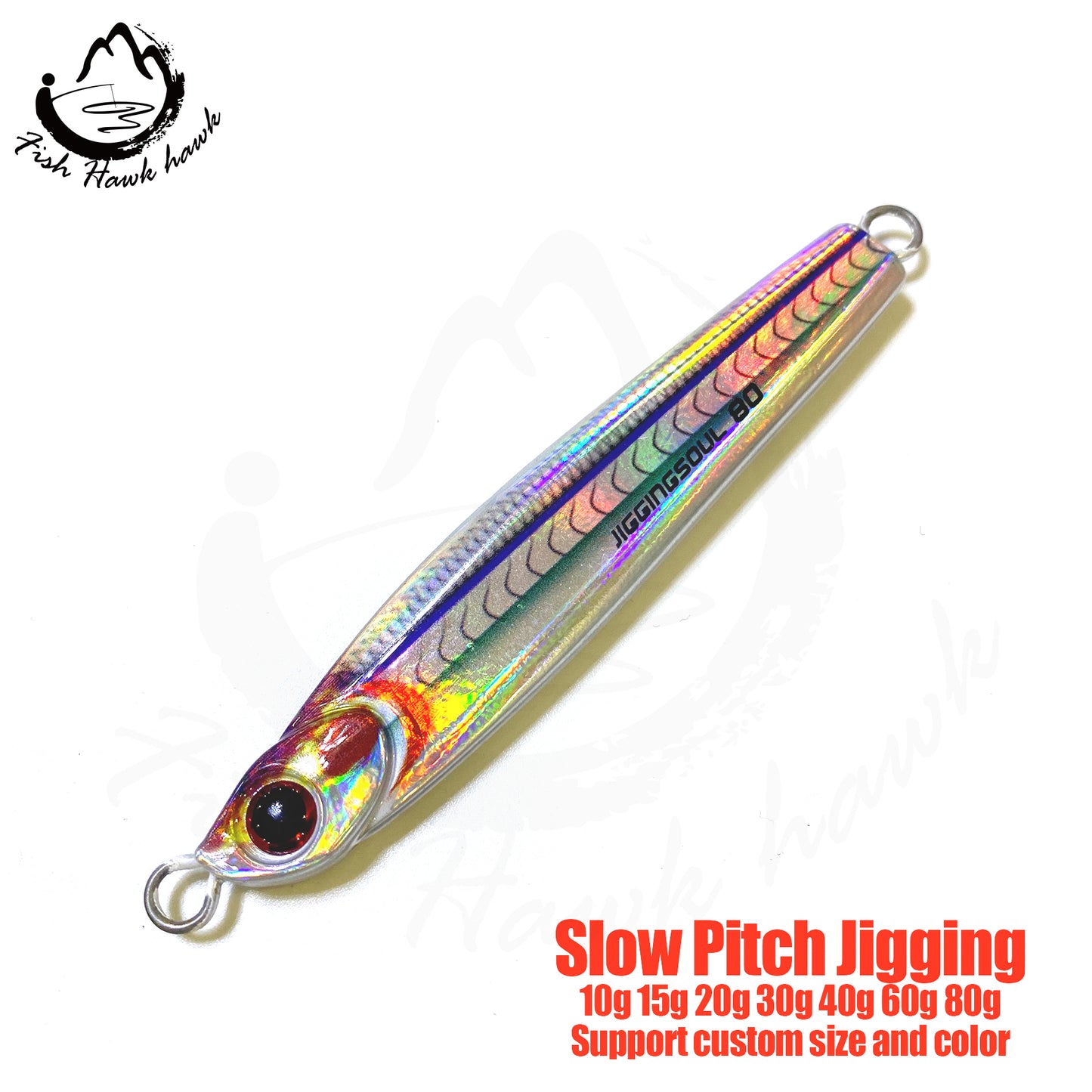 索#102 Slow/Speed Pitch Jigs Bait 10g 15g 20g 30g 40g 60g 80g