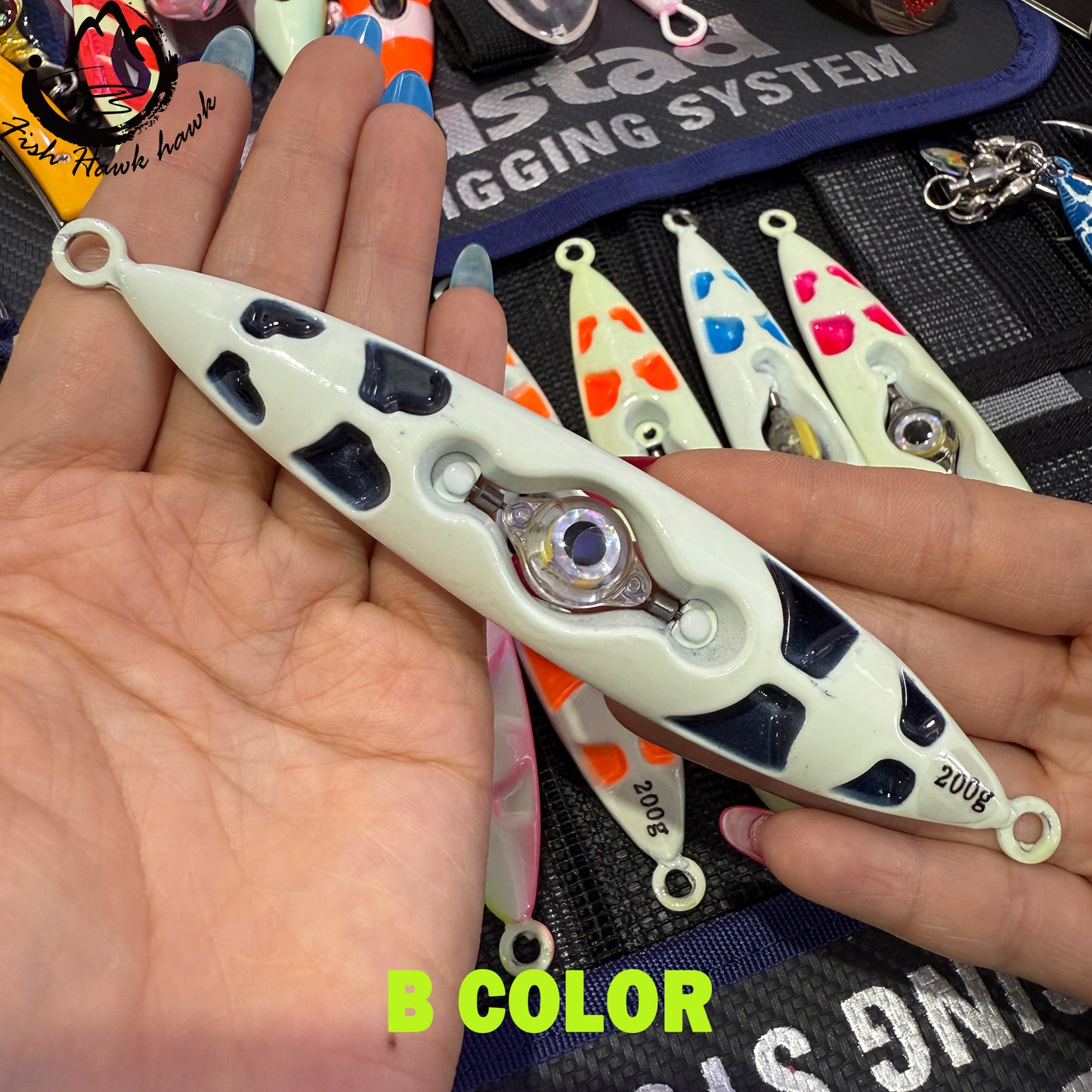 New 3D LED Bait Light Jigpara Slow Pitch Jig High Performance Jigging Lure with Glow Paint 100g 120g 150g 200g 250g