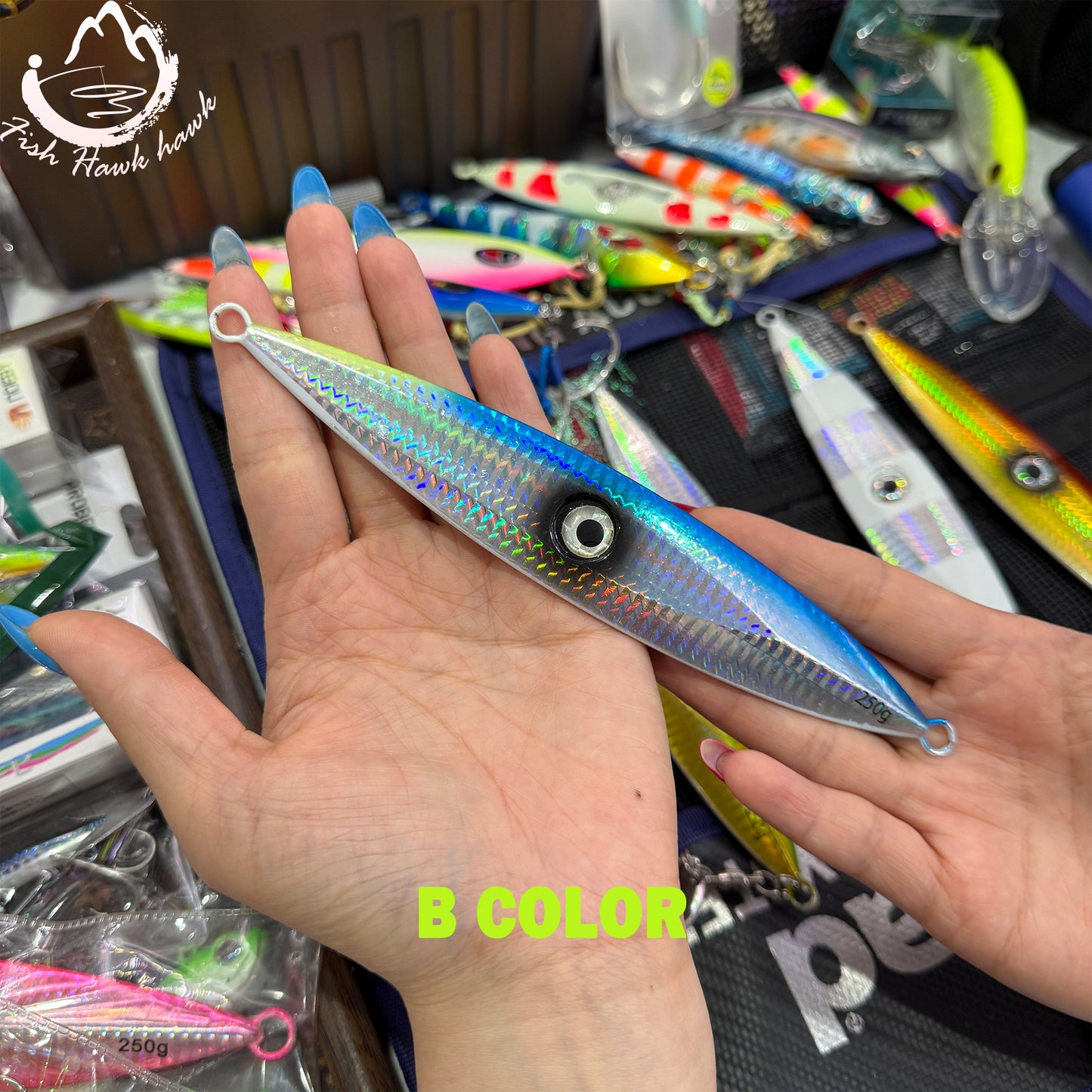 Slow Pitch Jigging Iron Plate Jig 30g 40g 60g 80g 100g 120g 150g 200g 250g 300g 400g 500g Saltwater Jigging Lure Set for Offshore Deep Sea and Vertical Fishing with UV Glow