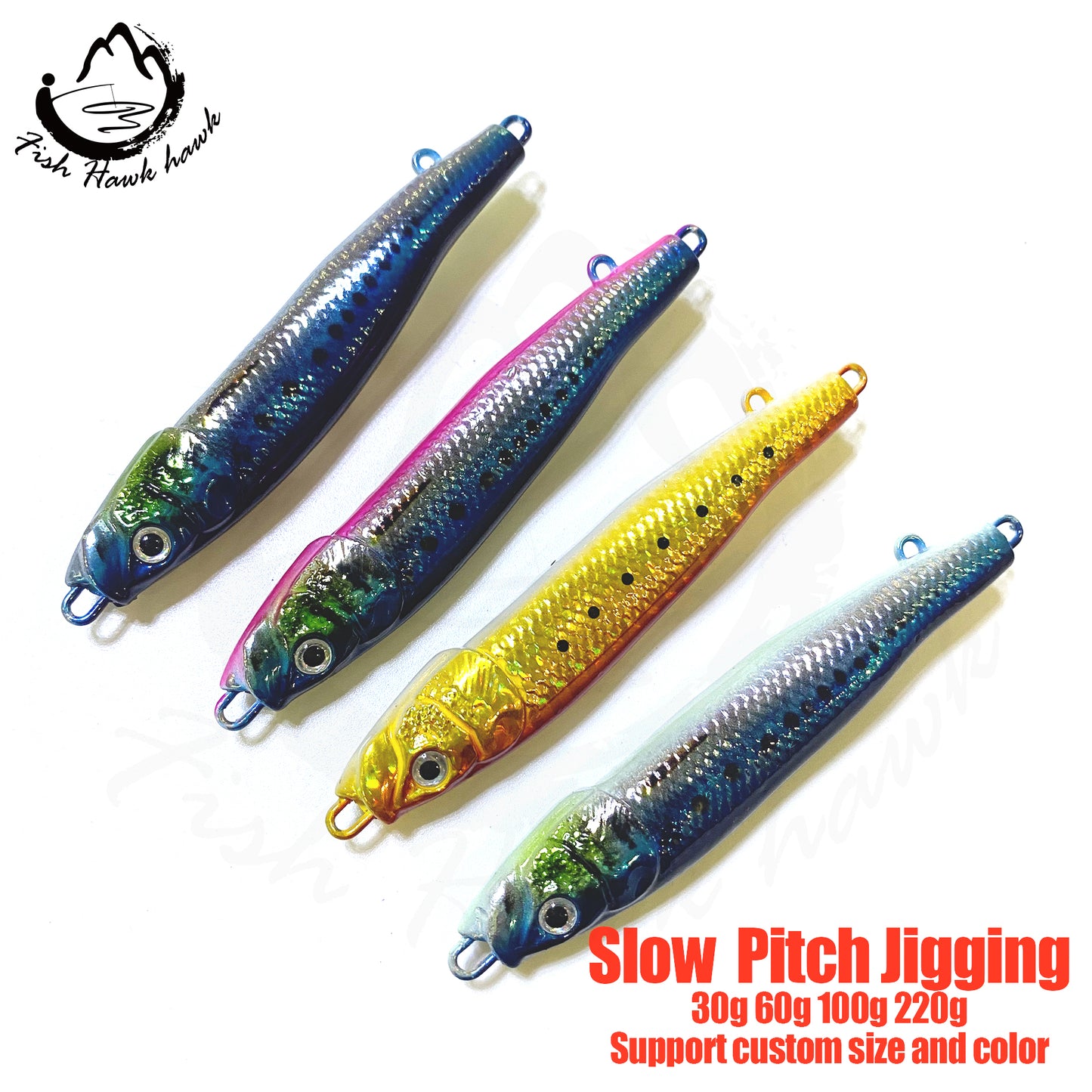 延#74 Slow/Speed Pitch Jigs Bait 30g 60g 100g 220g
