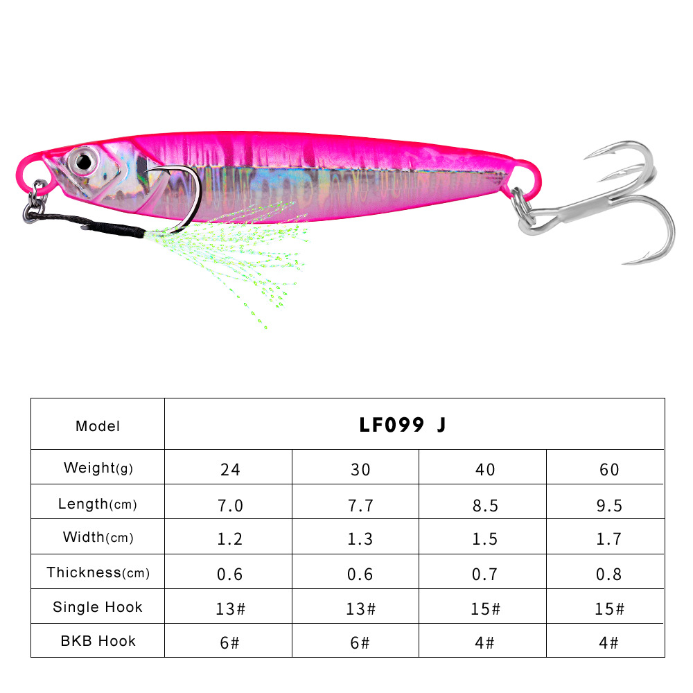 #75 Slow Pitch Jigs 24g 30g 40g 60g