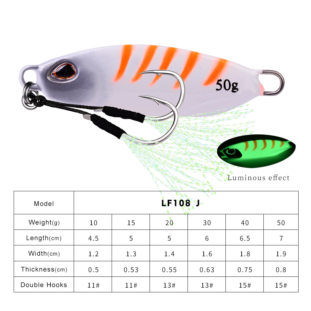 #59 Slow Pitch Jigs 10g 15g 20g 30g 40g 50g