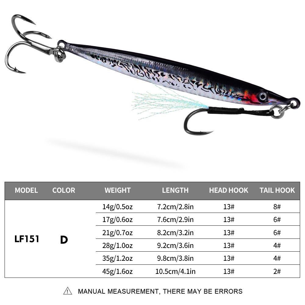 #71 Slow Pitch Jigs 14g 17g 21g 28g 35g 45g