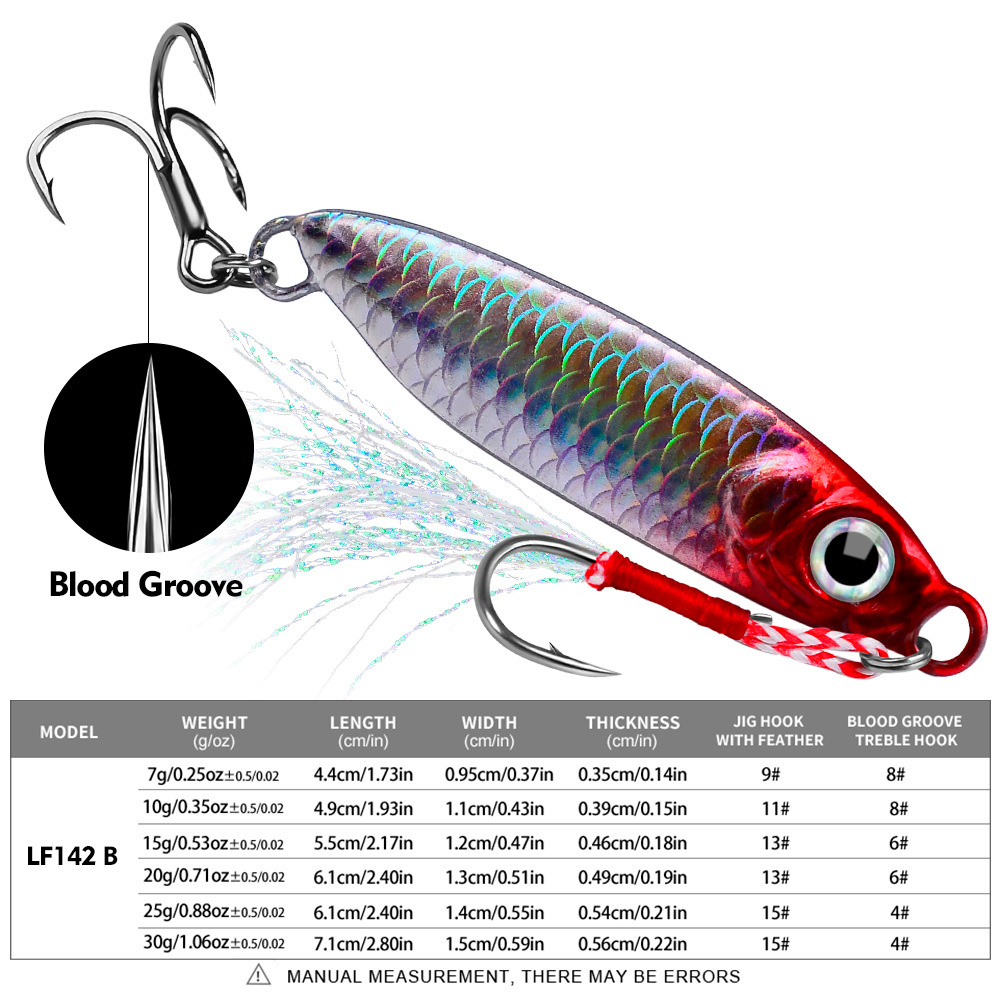 #62 Slow Pitch Jigs 7g 10g 15g 20g 30g