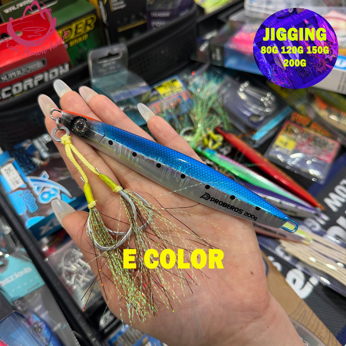 #1 Glow Slow Pitch Metal Jigging Jigs Lure 80g 120g 150g 200g