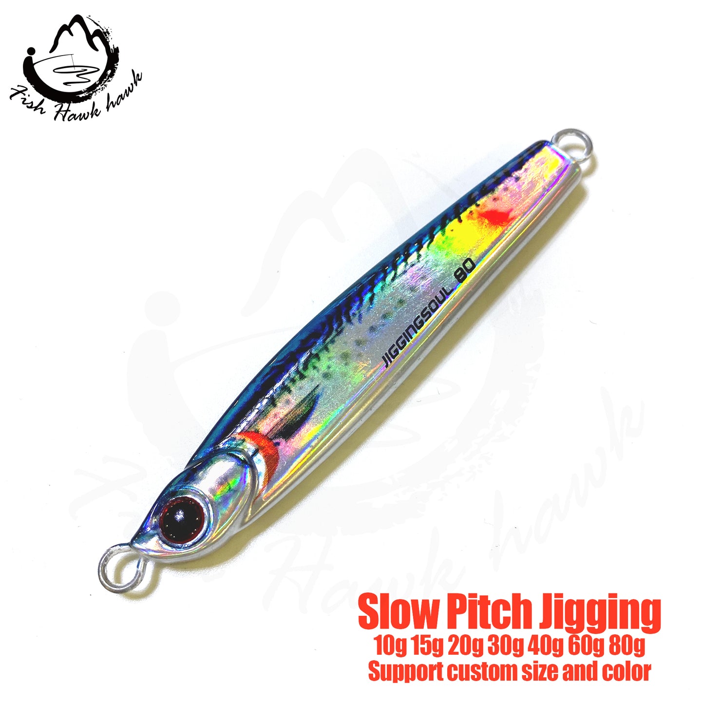 索#102 Slow/Speed Pitch Jigs Bait 10g 15g 20g 30g 40g 60g 80g