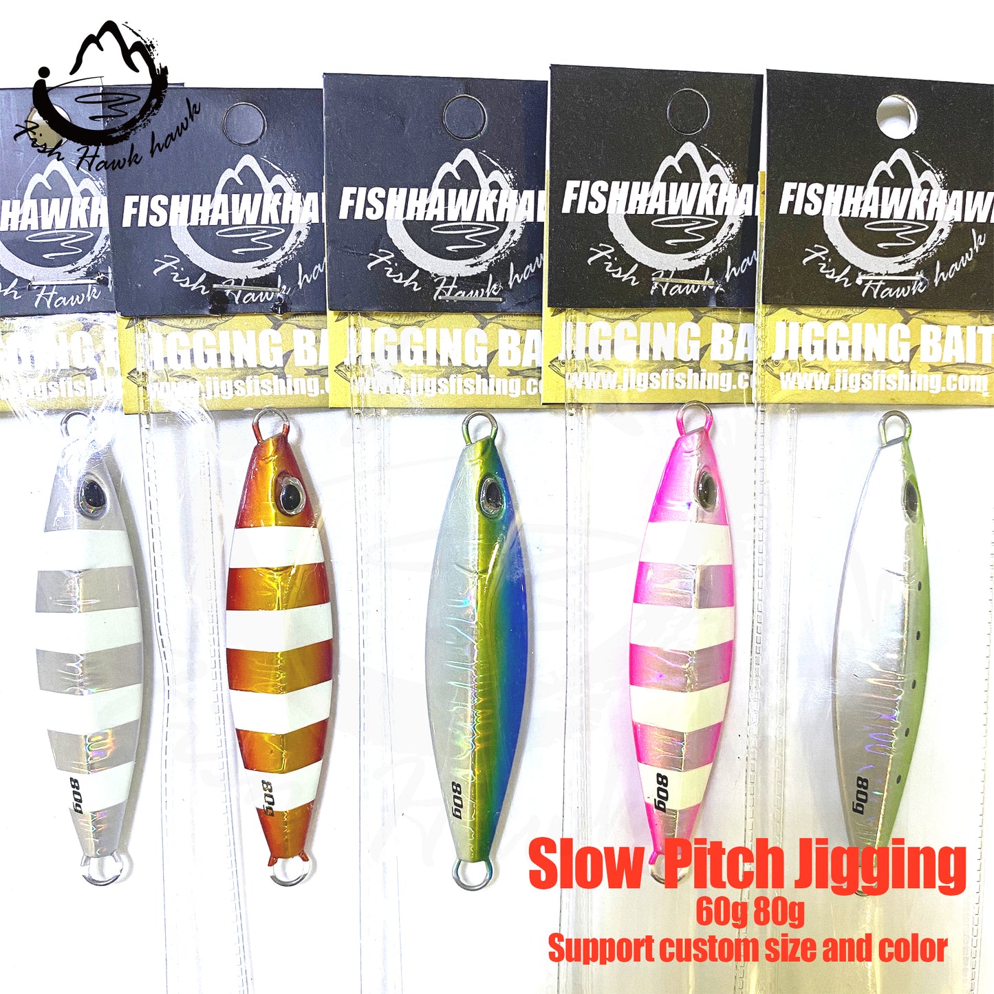 骏#124 Slow Pitch Jigs Bait 60g 80g