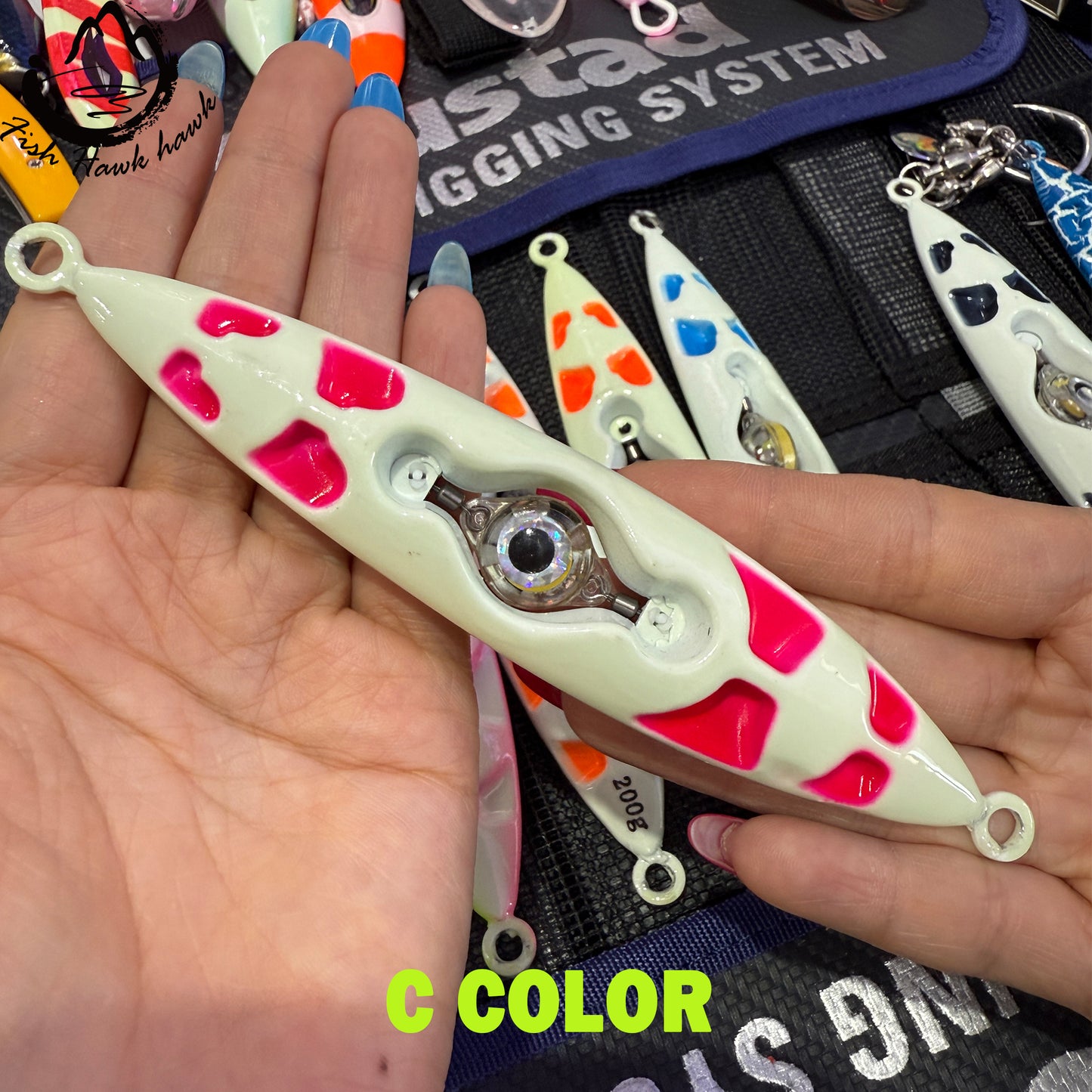 New 3D LED Bait Light Jigpara Slow Pitch Jig High Performance Jigging Lure with Glow Paint 100g 120g 150g 200g 250g
