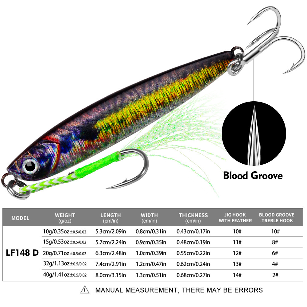 #76 Slow Pitch Jigs 10g 15g 20g 32g 40g