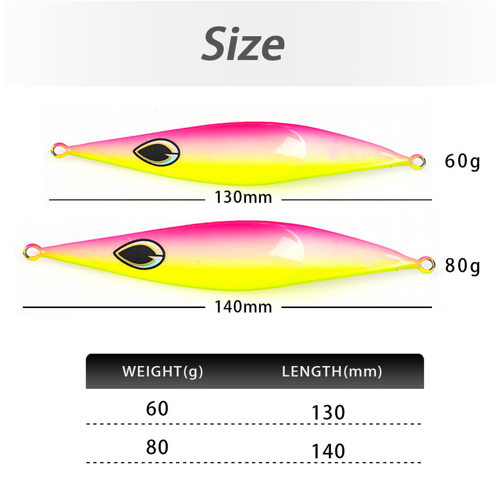 #55 Slow/Speed Pitch Jigs 60g 80g
