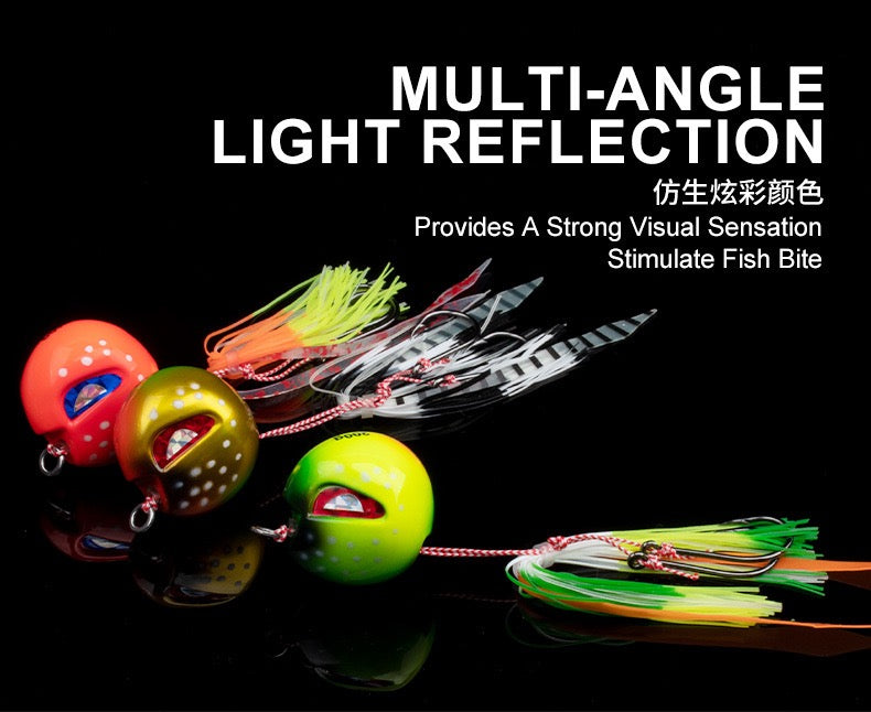 海 #179 Slow Pitch Jigs bait -head skirt lure 60g.80g.100g.120g.150g.200g