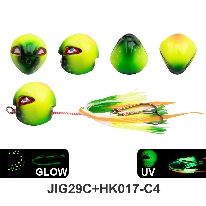 海 #179 Slow Pitch Jigs bait -head skirt lure 60g.80g.100g.120g.150g.200g