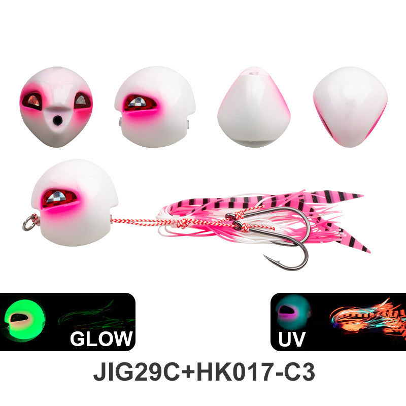 海 #179 Slow Pitch Jigs bait -head skirt lure 60g.80g.100g.120g.150g.200g