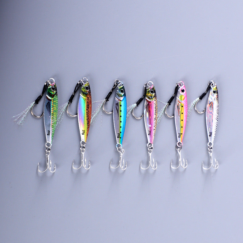 #187 3D jigsFish Bait Jigging Bait JIGS 7g 10g 15g 20g 25g 30g 40g 60g 80g