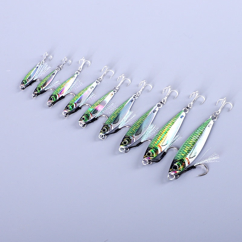 #187 3D jigsFish Bait Jigging Bait JIGS 7g 10g 15g 20g 25g 30g 40g 60g 80g