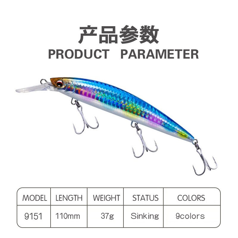 Minnow Saltwater Lures 110mm/37g M349