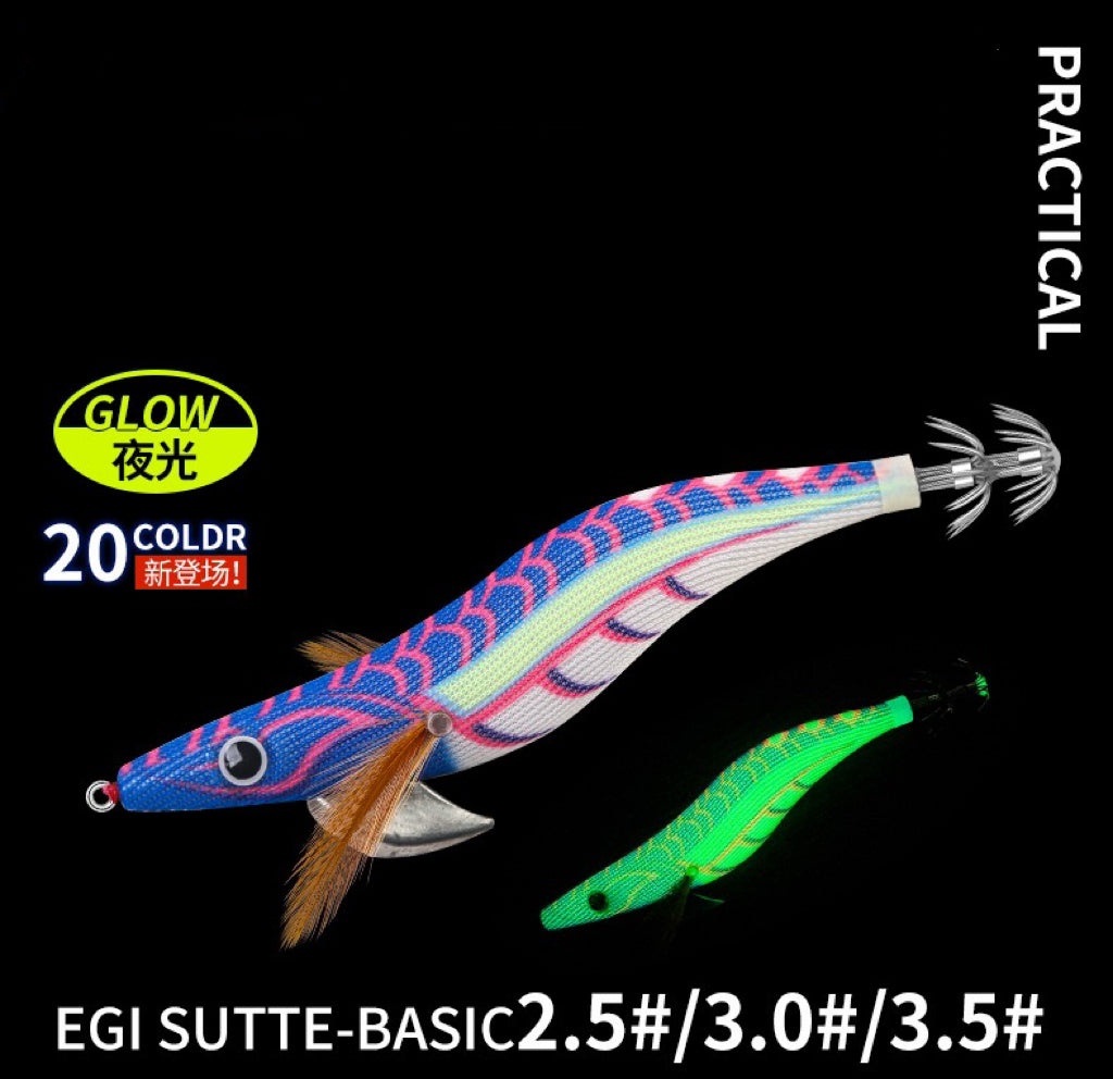 Jigs Fishing Tackle Store
New #2.5 #3.0 #3.5 Rapid Sinking Artificial Luminous Squid Jigging Bait Wood Shrimp Hooks for Saltwater Tackle Fishing Lure
