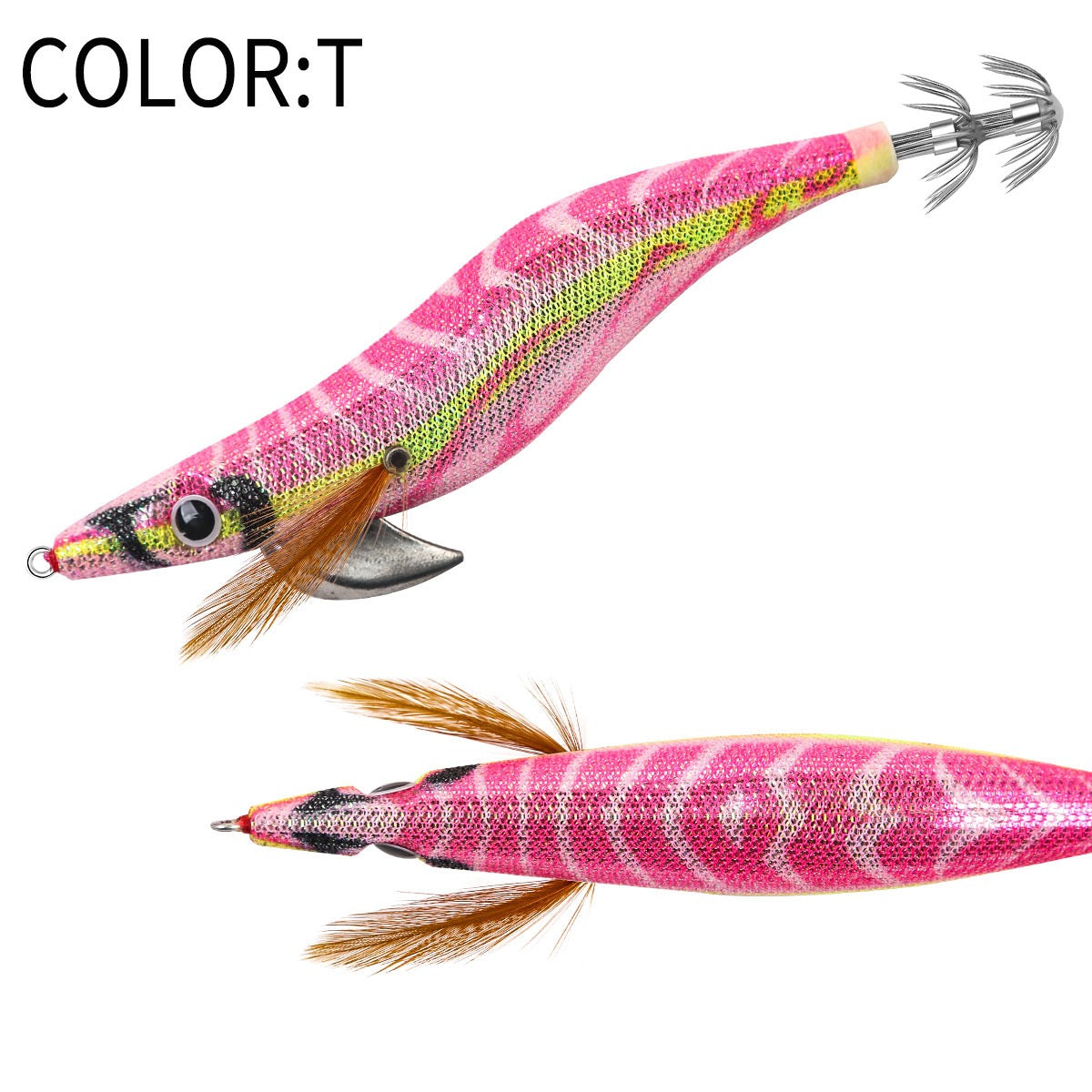 Jigs Fishing Tackle Store
New #2.5 #3.0 #3.5 Rapid Sinking Artificial Luminous Squid Jigging Bait Wood Shrimp Hooks for Saltwater Tackle Fishing Lure