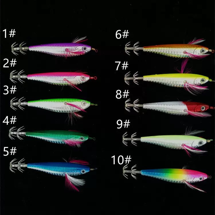 Jigs Fishing Tackle Store
New #2.5 #3.0 #3.5 Rapid Sinking Artificial Luminous Squid Jigging Bait Wood Shrimp Hooks for Saltwater Tackle Fishing Lure