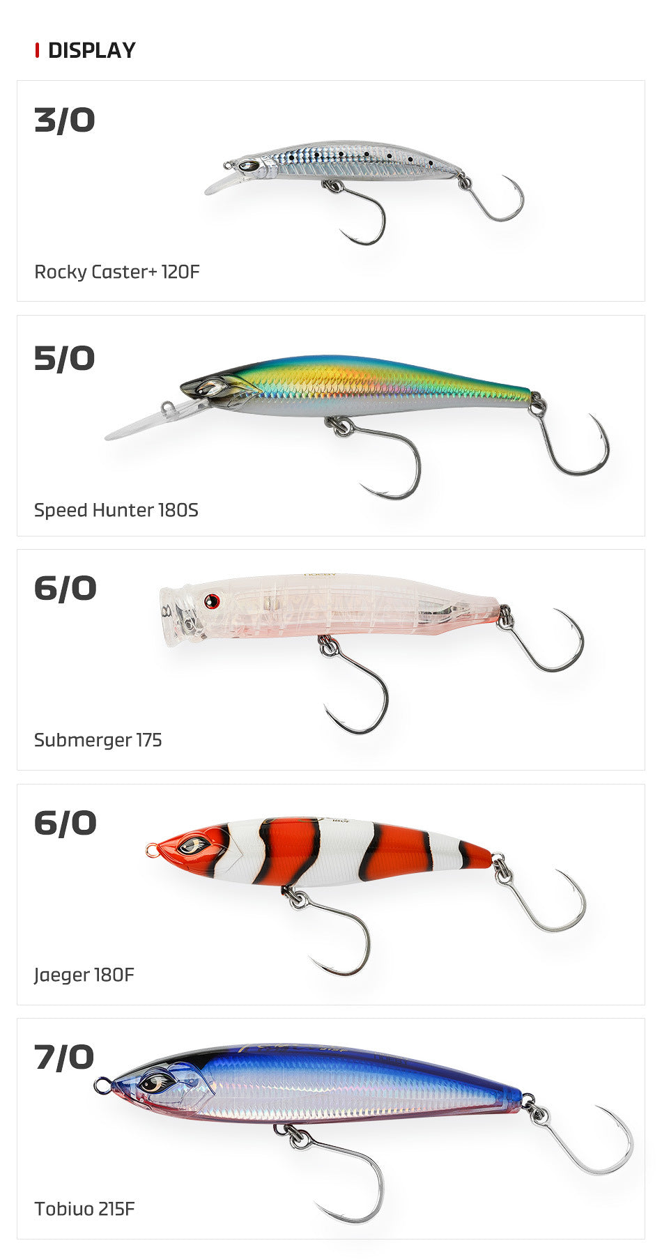 NOEBY Jigging/Assist/Single/Treble hook 3/0 4/0 5/0 6/0 7/0