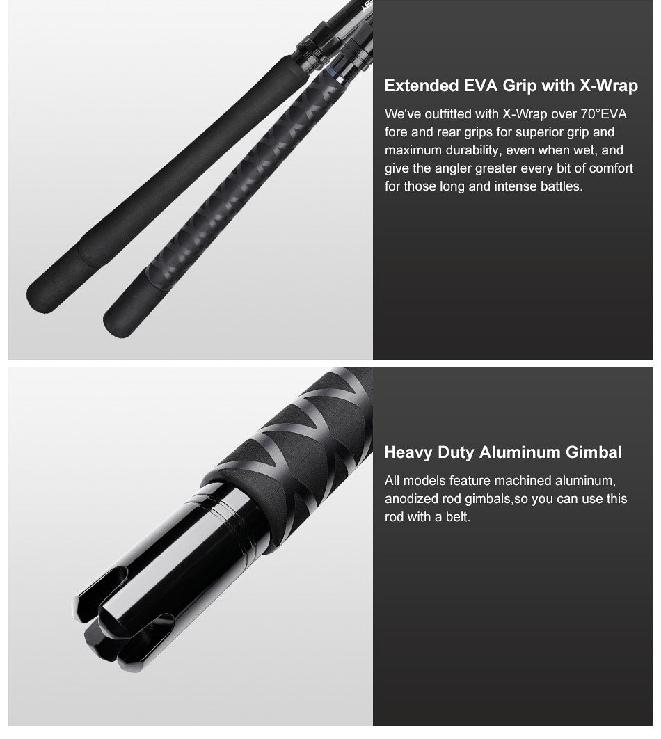NOEBY Slow Pitch Jigging/Saltwater/Topwater/Big Game/GT /Tuna Rod BWS661XXHC