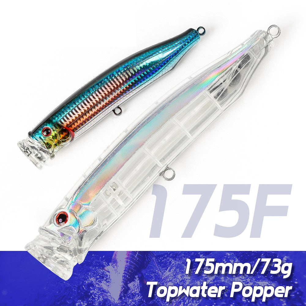 Saltwater plastic popper bait #16- 175mm/73g – Jigs Fishing Tackle