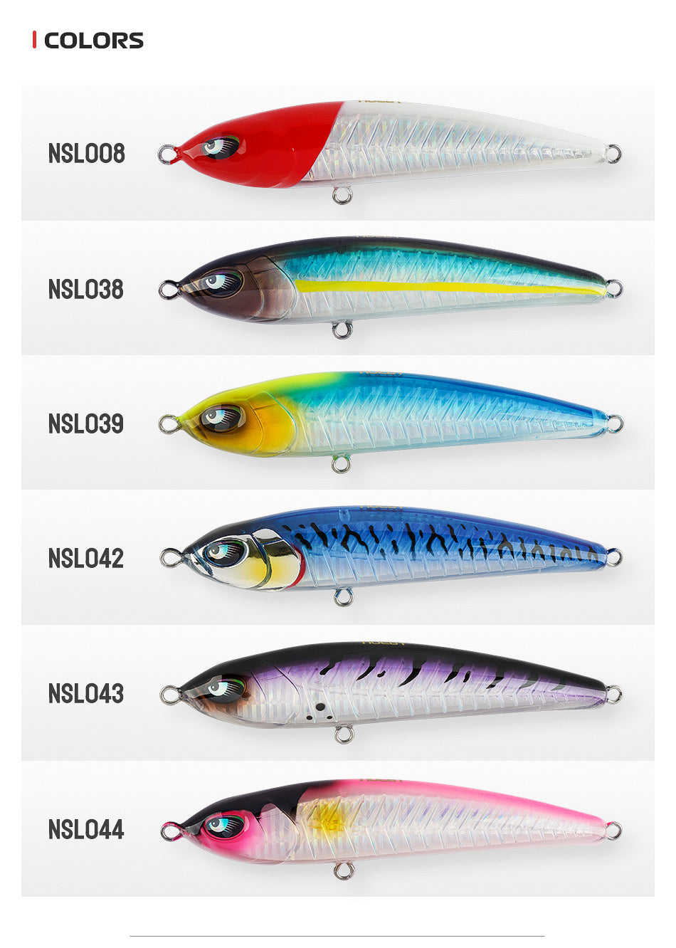 NOEBY Saltwater Pencil Bait/Stickbait/Minnow/Topwater Lure 160g/109mm