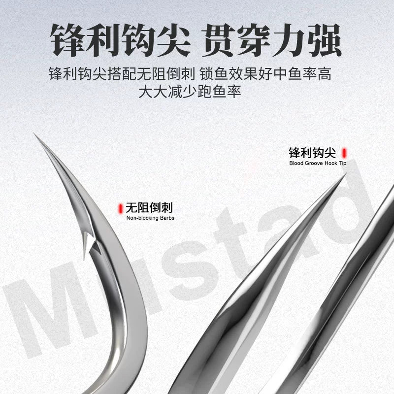 New High Quality Mustad Jigging Hook/Assist Hook for Saltwater Fishing Hooks #1.0 #1.7 #3.0