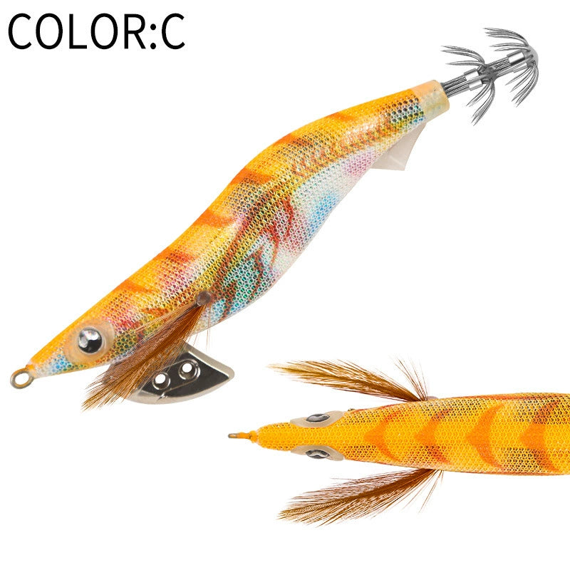 New Squid Hook #3.0/16.5g Rapid inkiSng Artificial Luminous Squid Jigging Bait Wood Shrimp Hooks for Saltwater Tackle Fishing Lure