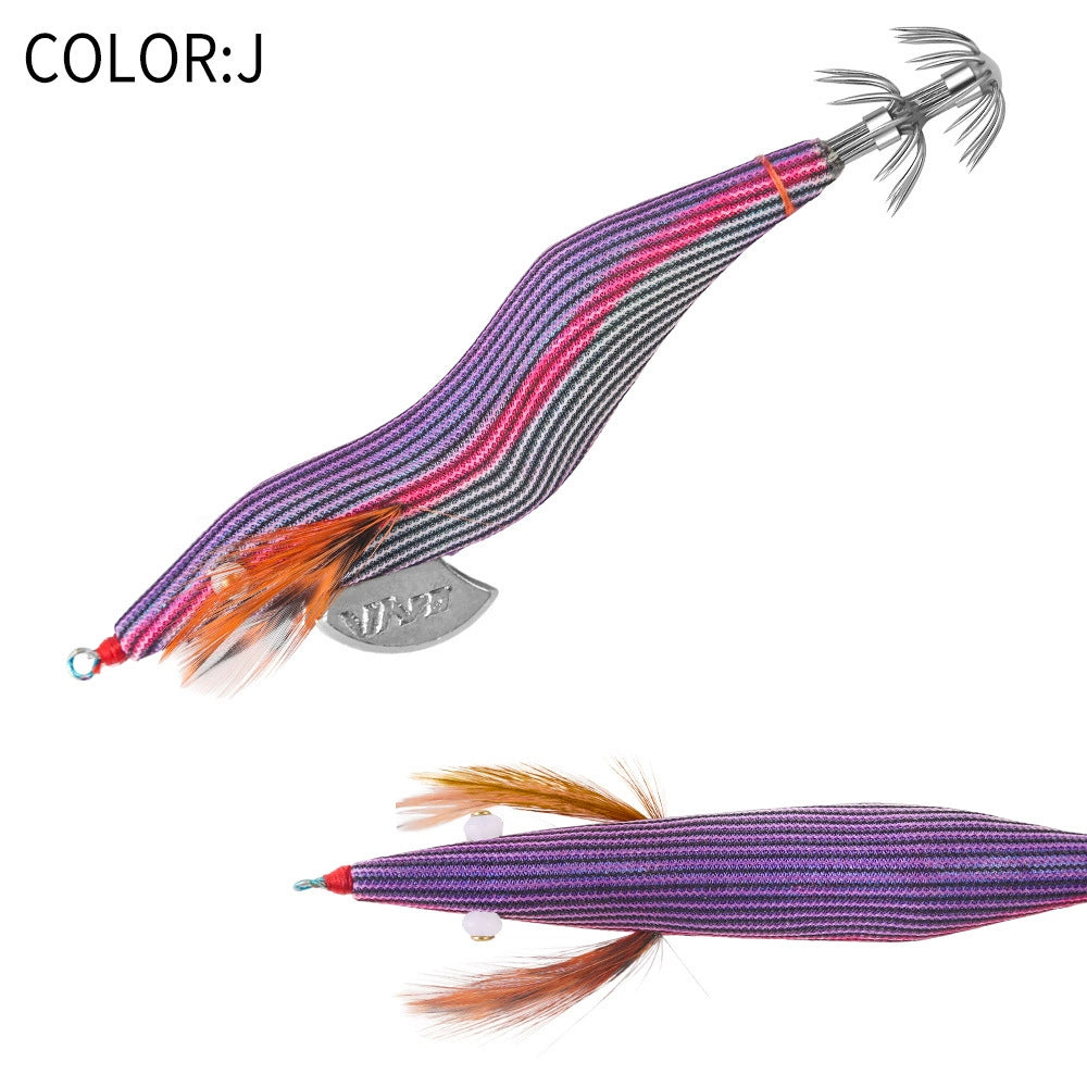 New Squid Hook #3.0/18g Rapid inkiSng Artificial Luminous Squid Jigging Bait Wood Shrimp Hooks for Saltwater Tackle Fishing Lure