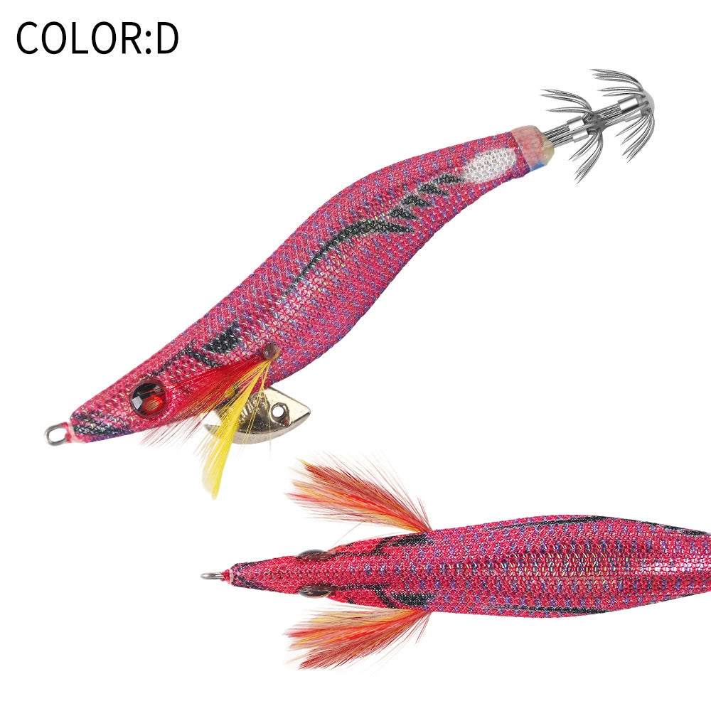 New Squid Hook #3.0/14g Rapid inkiSng Artificial Luminous Squid Jigging Bait Wood Shrimp Hooks for Saltwater Tackle Fishing Lure