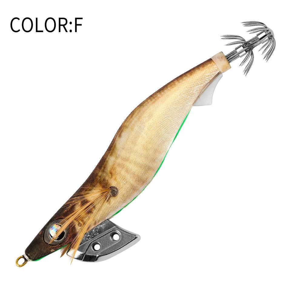 New Squid Hook #2.5/12g #3.0/16.5g#3.5/21g Rapid inkiSng Artificial Luminous Squid Jigging Bait Wood Shrimp Hooks for Saltwater Tackle Fishing Lure
