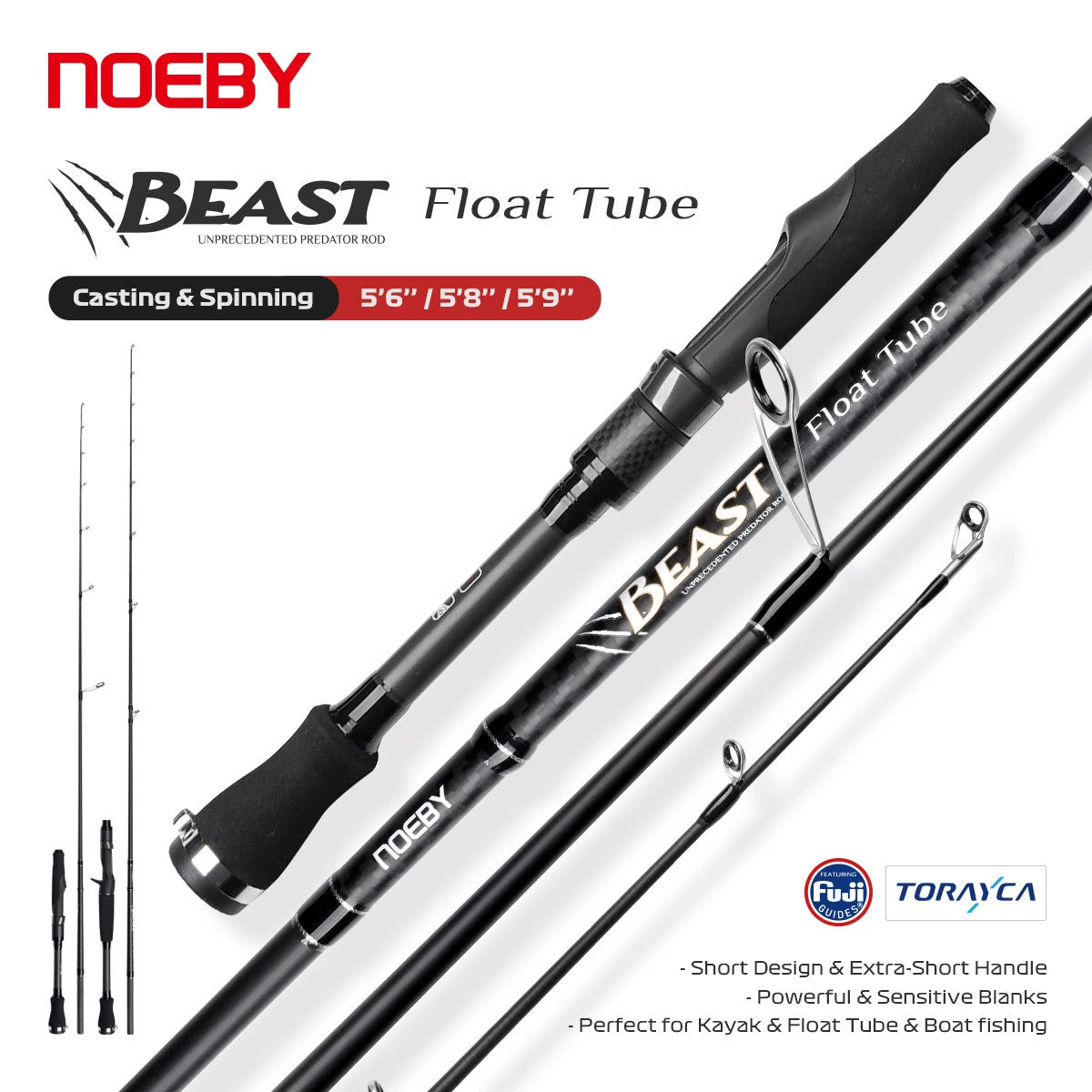 NOEBY Slow Pitch Jigging/Saltwater/Topwater/Big Game/GT /Tuna Rod NBS562/NBS582/NBC592
