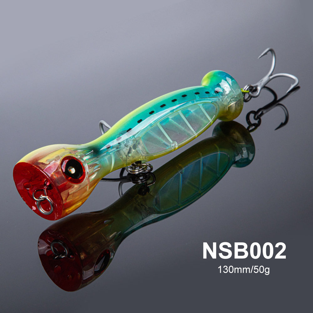 Saltwater plastic popper bait #6- 130mm/50g