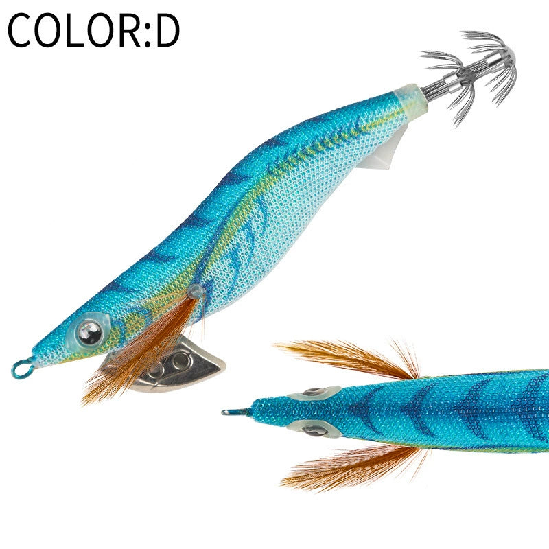 New Squid Hook #3.0/16.5g Rapid inkiSng Artificial Luminous Squid Jigging Bait Wood Shrimp Hooks for Saltwater Tackle Fishing Lure