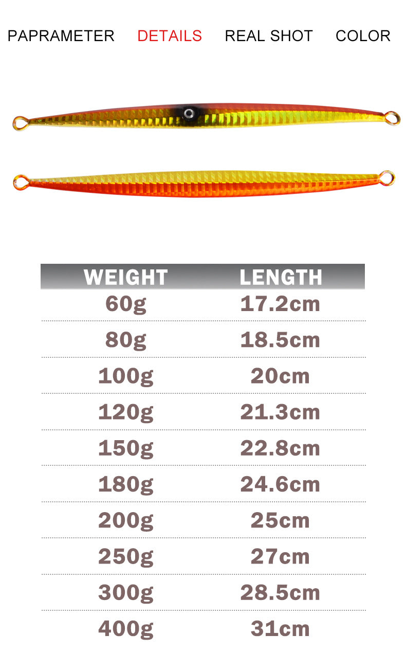 #14 Speed/Slow Jigs 60g 80g 100g 120g 150g 200g 250g 300g 400g 500g 620g 720g 820g