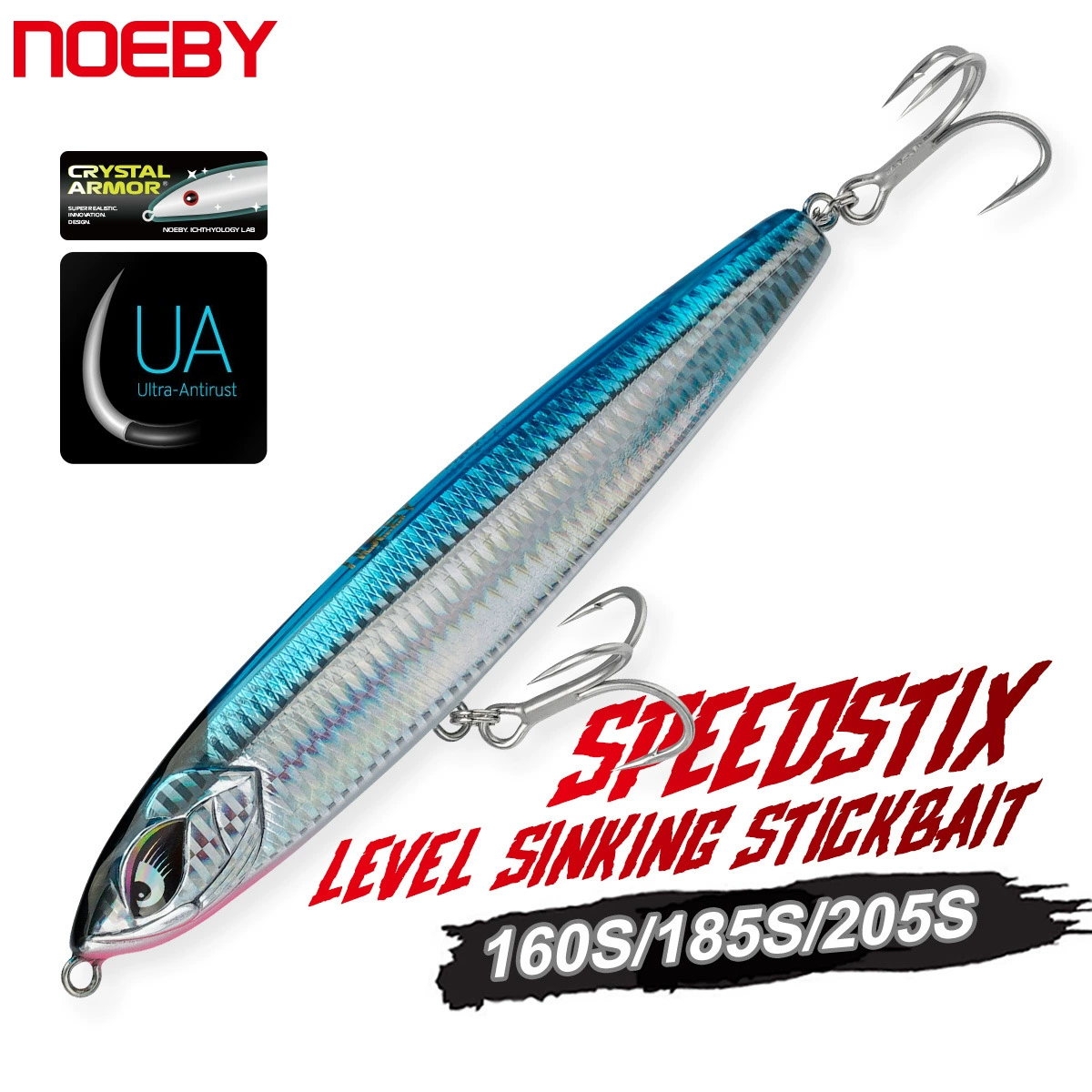 NOEBY Saltwater Pencil Bait/Stickbait/Minnow/Topwater Lure 160mm75g 185mm/108g
